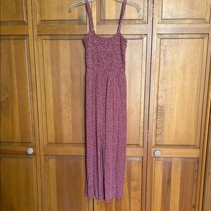 Smocked Polka Dot Jumpsuit